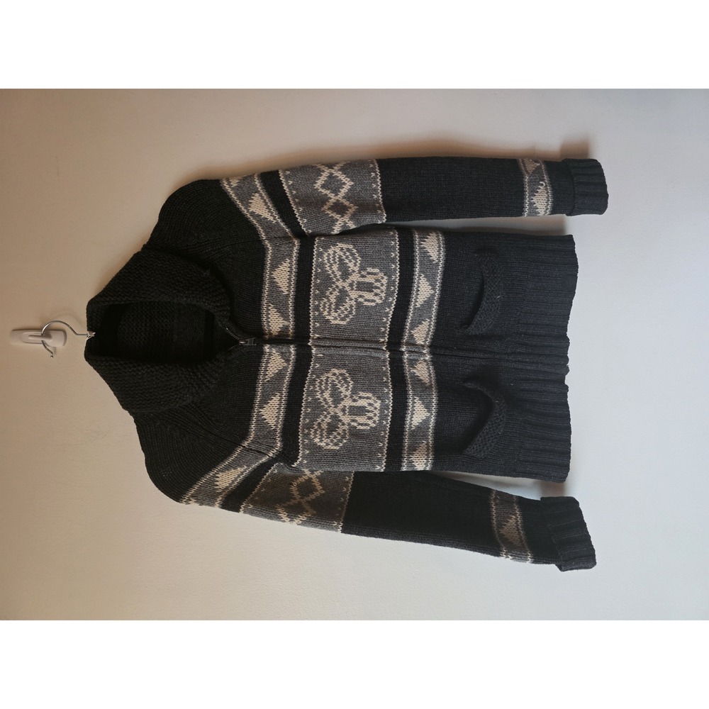 TNA Dark Grey Logo Cowichan Zip Sweater